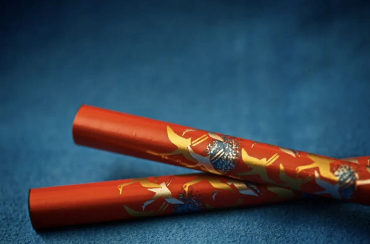Highly decorated Japanese chopsticks
