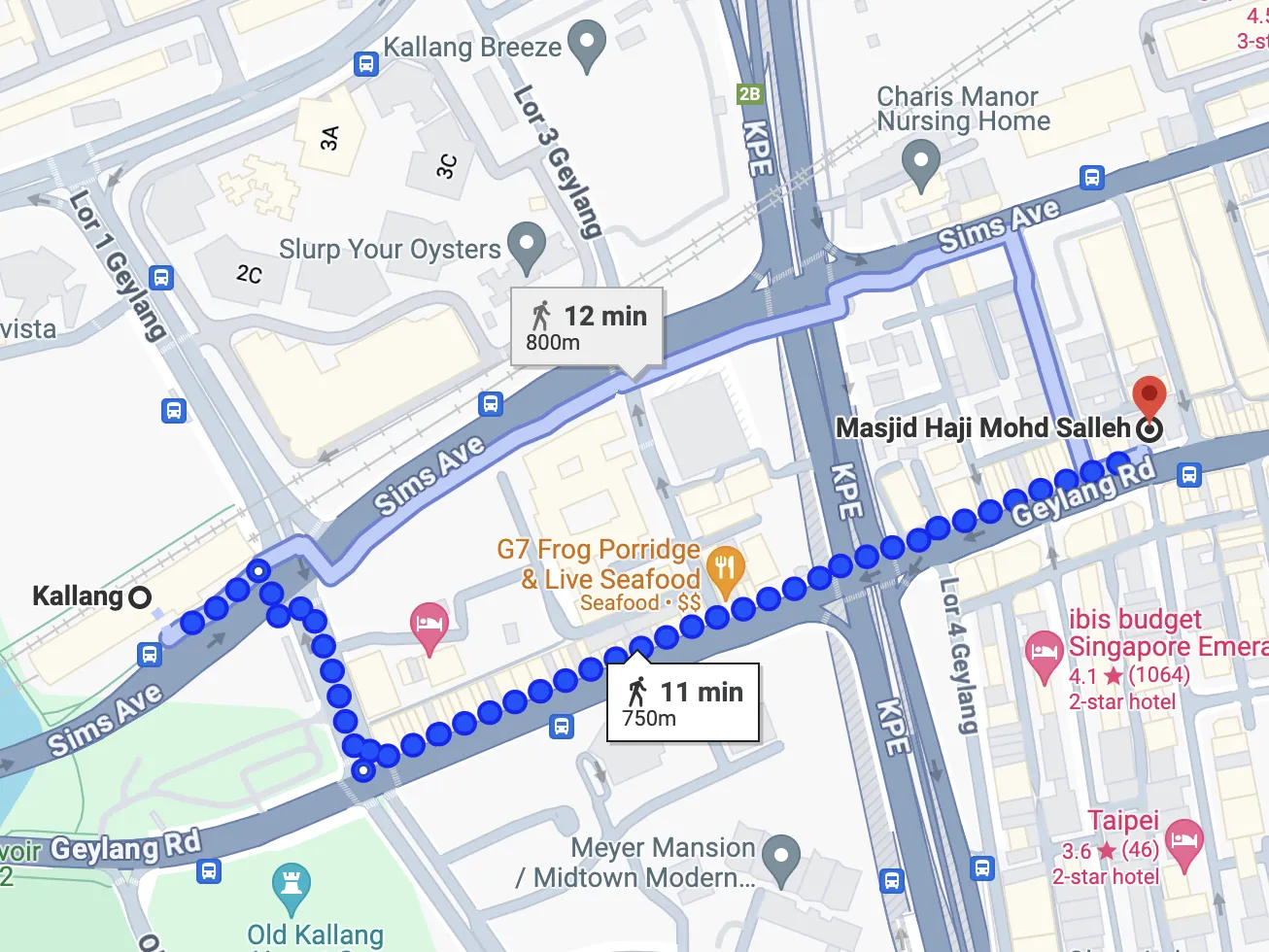 Map to mosque