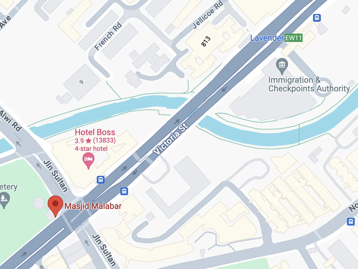 Map to mosque