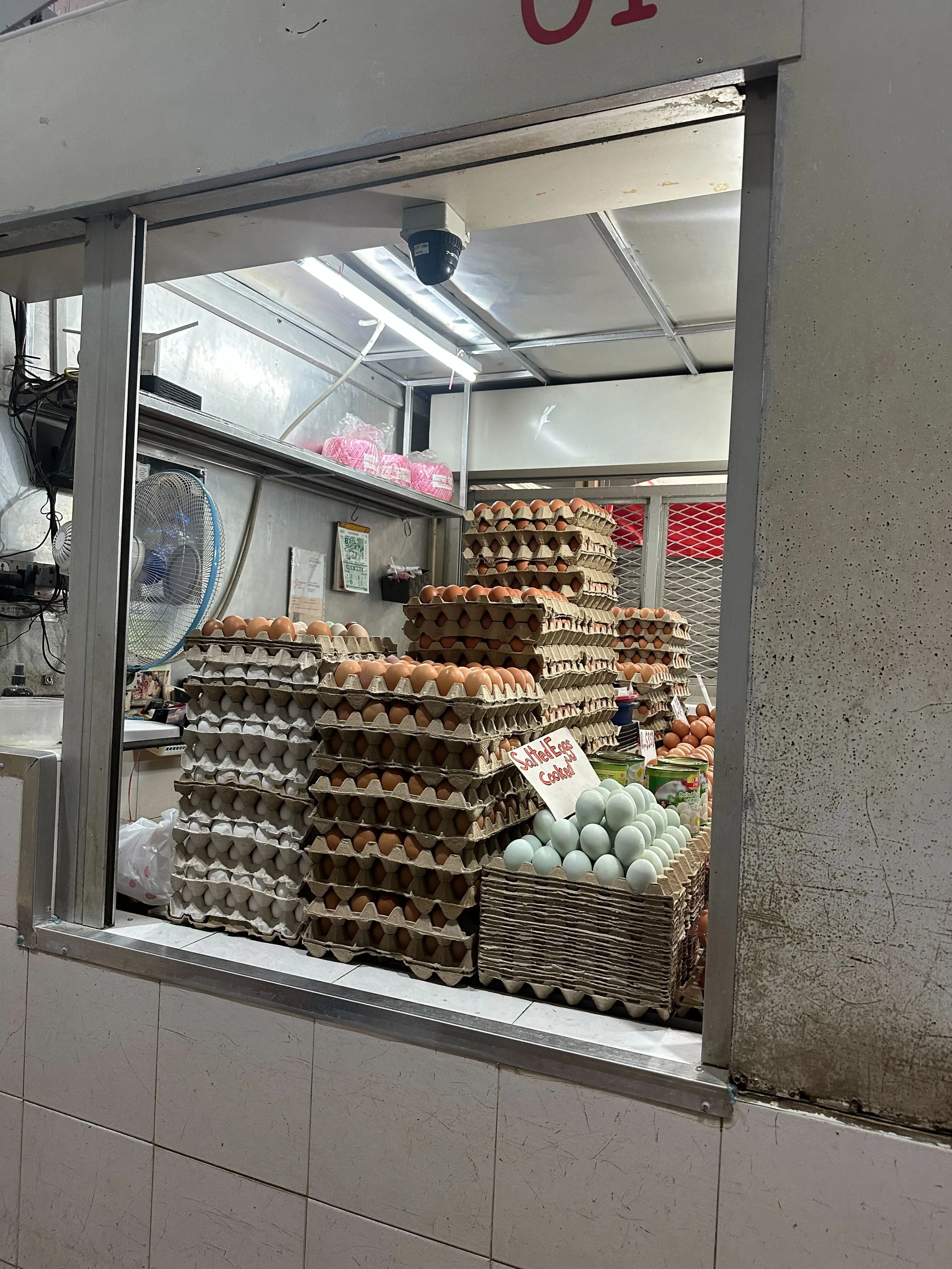 A shop selling eggs