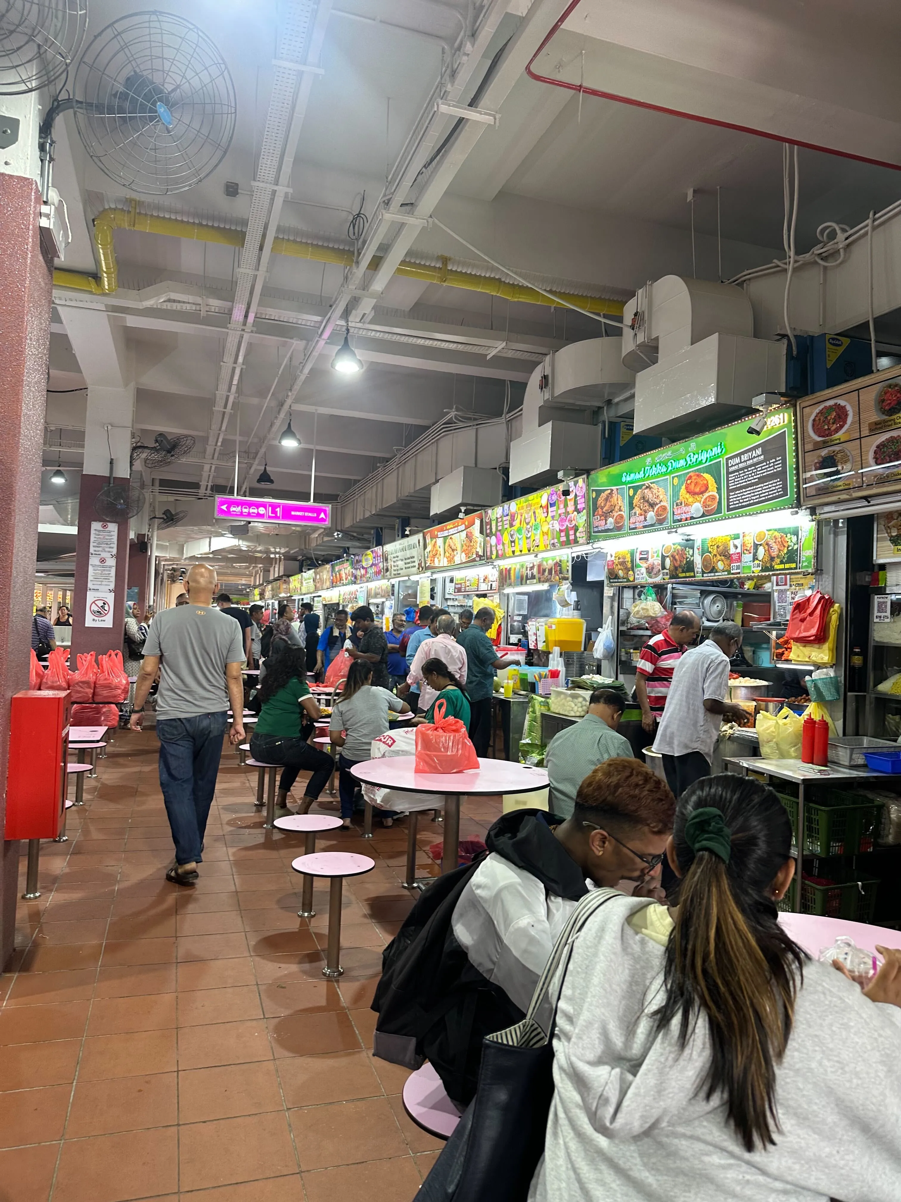 The food center in Tekka Market