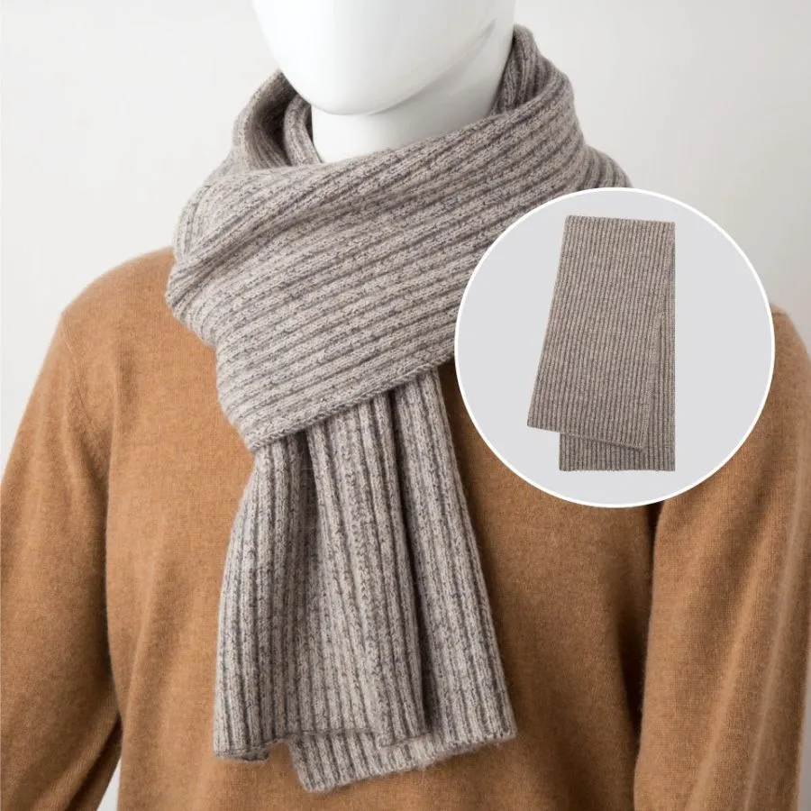 A grey scarf on a mannequin