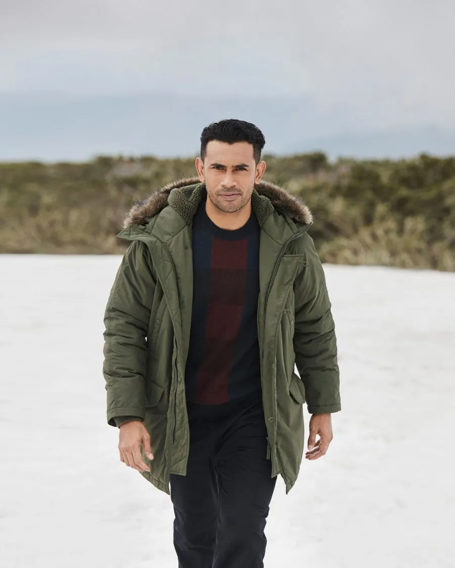 Man in a fur jacket