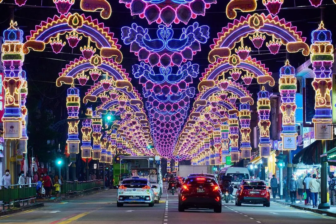 Deepavali lights in Little India