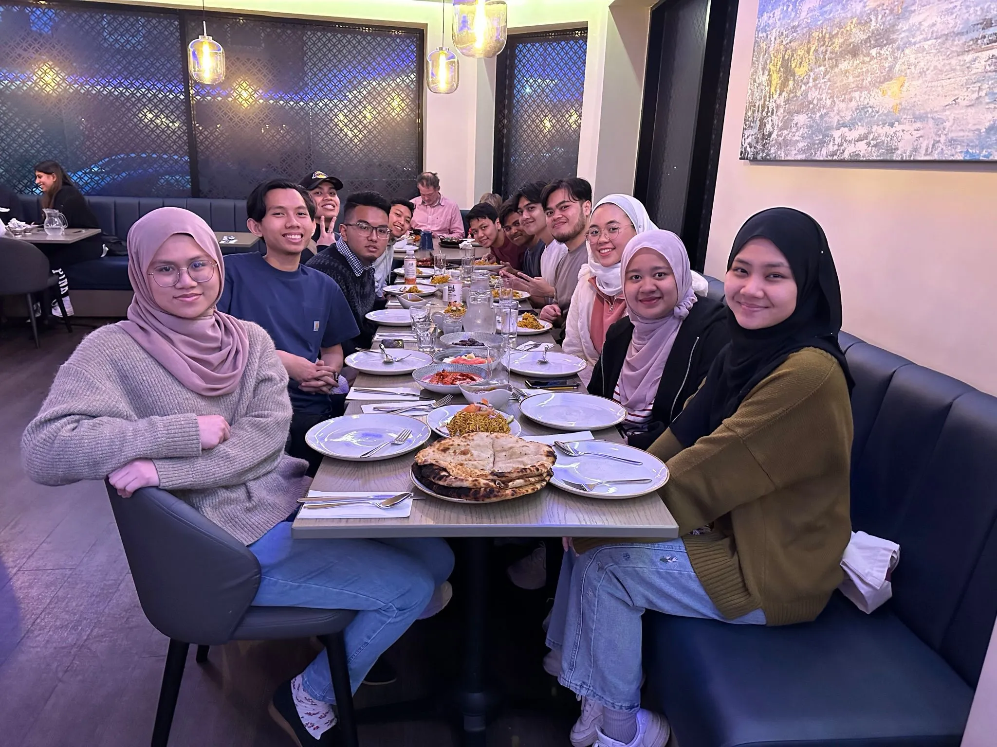 Picture of him and his Muslims friends