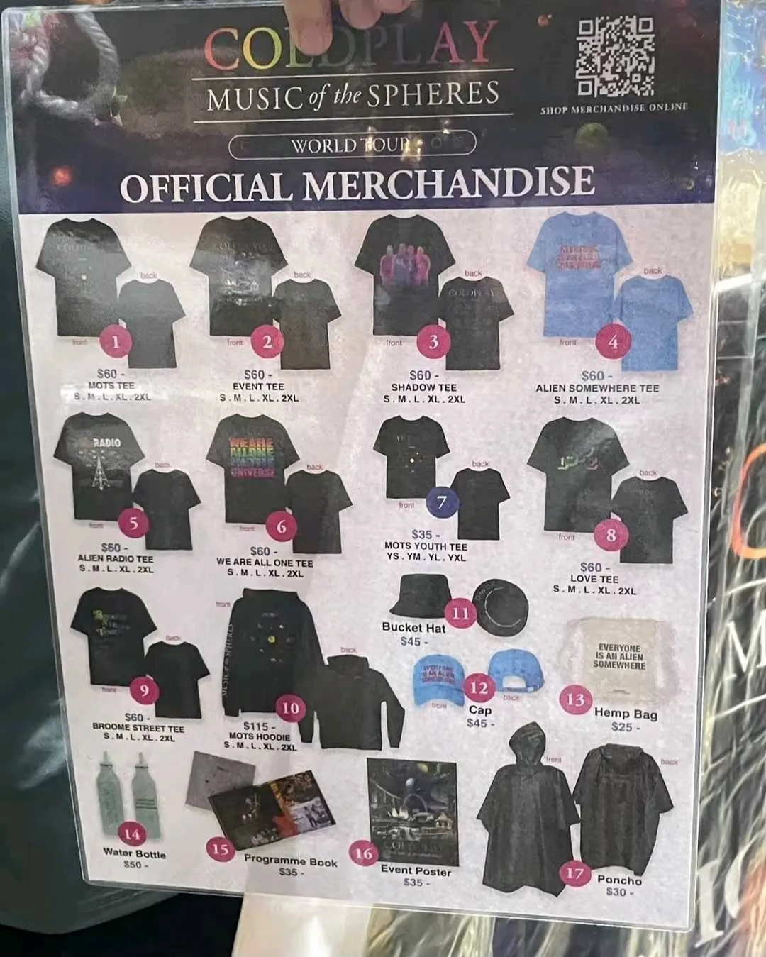 Coldplay Merch