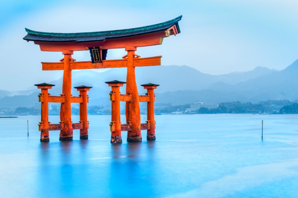 torii gate Itsukushima Shinto shrine Itsukushima